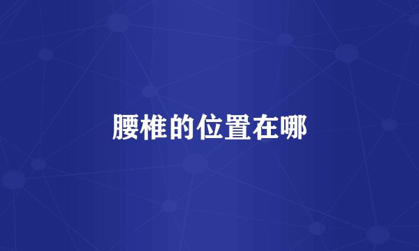 腰椎的位置在哪