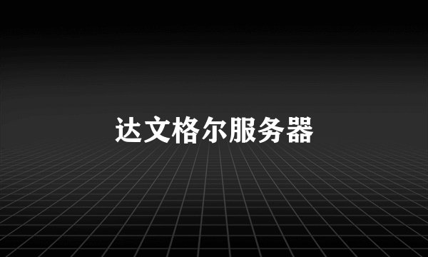 达文格尔服务器