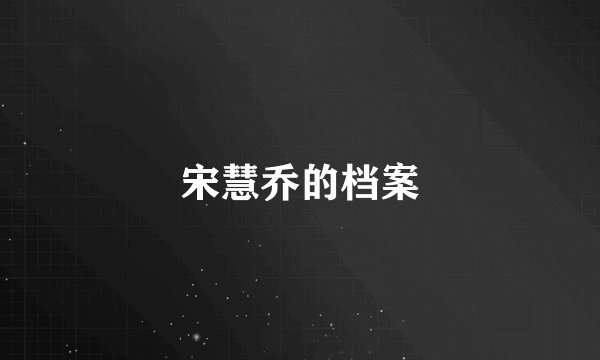 宋慧乔的档案