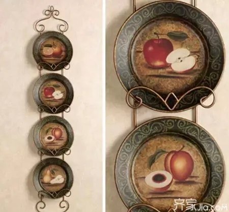 盘子装饰墙面  效果一样棒棒哒