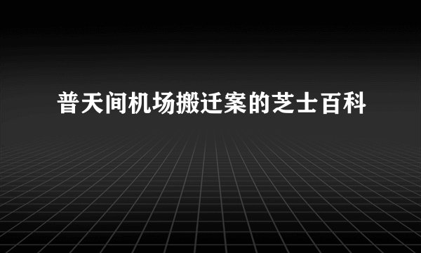 普天间机场搬迁案的芝士百科