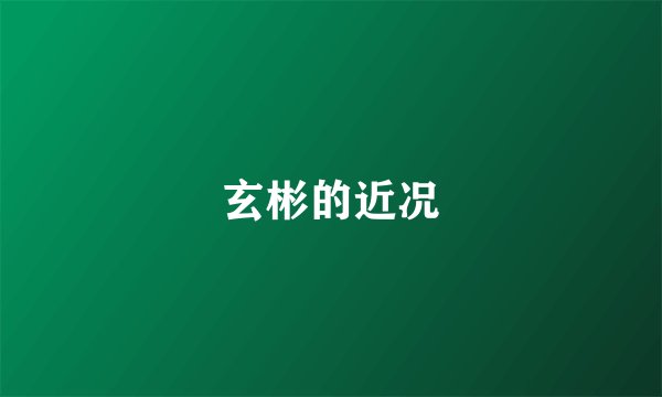 玄彬的近况