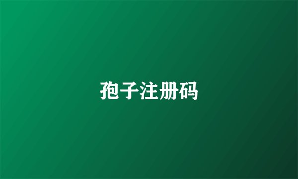 孢子注册码