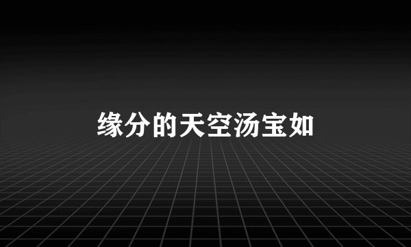 缘分的天空汤宝如