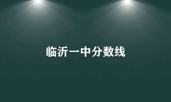 临沂一中分数线