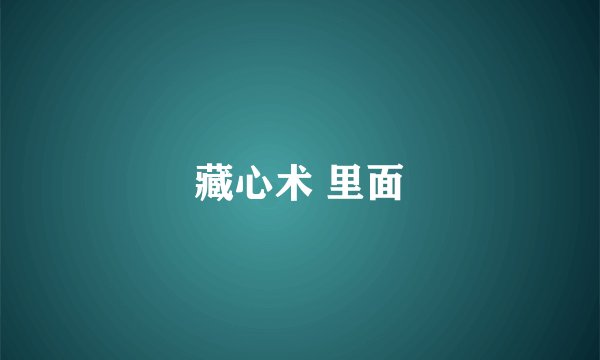 藏心术 里面
