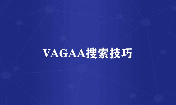VAGAA搜索技巧