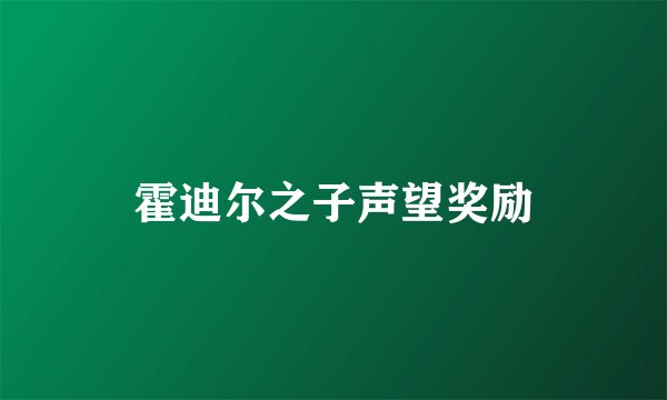 霍迪尔之子声望奖励