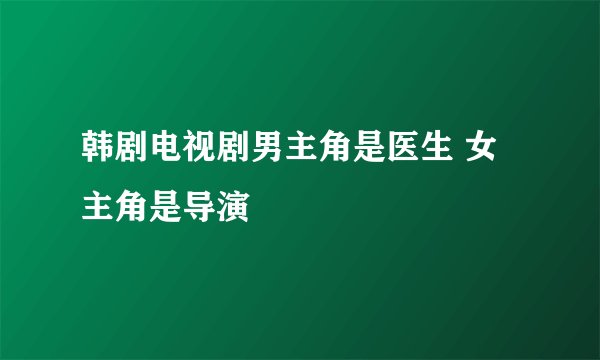 韩剧电视剧男主角是医生 女主角是导演