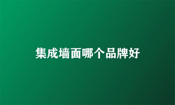 集成墙面哪个品牌好
