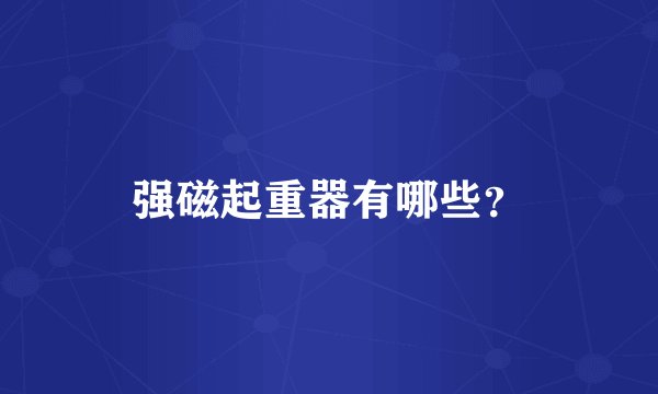 强磁起重器有哪些？