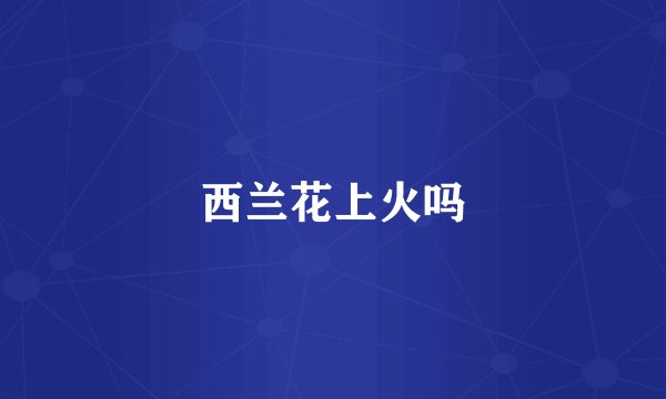 西兰花上火吗