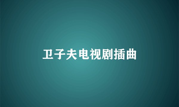卫子夫电视剧插曲