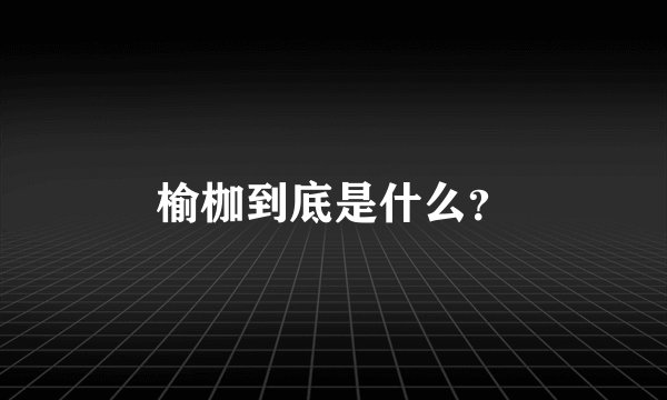 榆枷到底是什么？