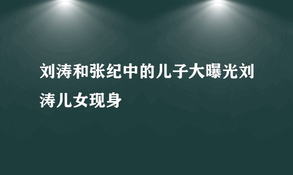 刘涛和张纪中的儿子大曝光刘涛儿女现身
