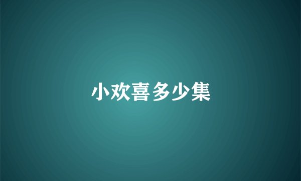 小欢喜多少集