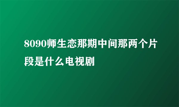 8090师生恋那期中间那两个片段是什么电视剧