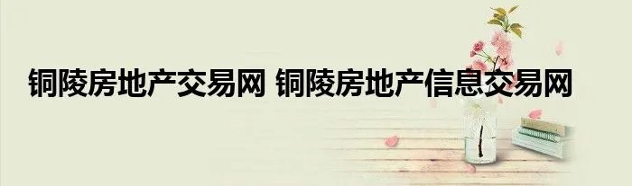 铜陵房地产交易网 铜陵房地产信息交易网