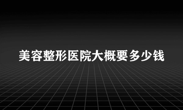 美容整形医院大概要多少钱