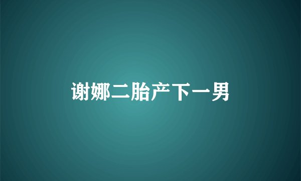 谢娜二胎产下一男