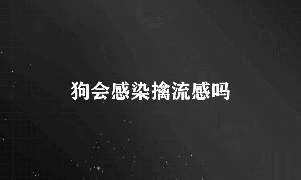 狗会感染擒流感吗