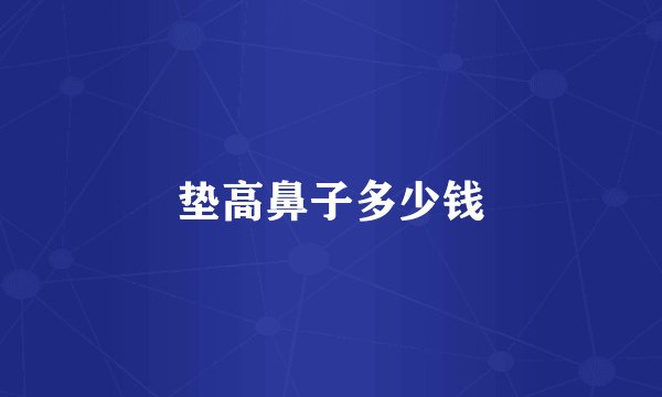 垫高鼻子多少钱