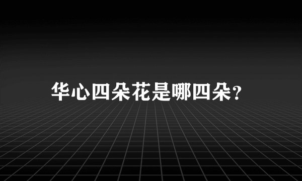 华心四朵花是哪四朵？