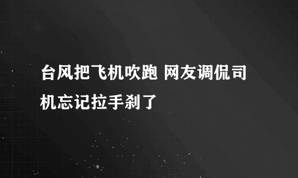 台风把飞机吹跑 网友调侃司机忘记拉手刹了