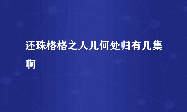 还珠格格之人儿何处归有几集啊