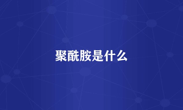 聚酰胺是什么