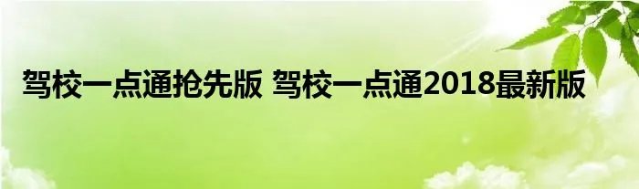 驾校一点通抢先版 驾校一点通2018最新版