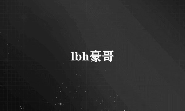 lbh豪哥