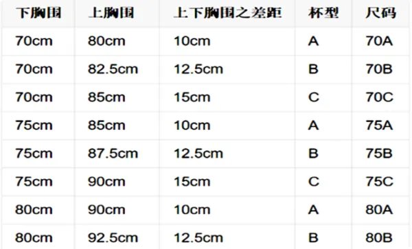 34的胸围是多大的?