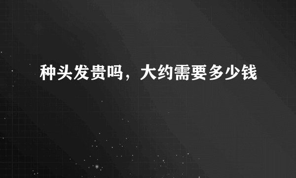 种头发贵吗，大约需要多少钱