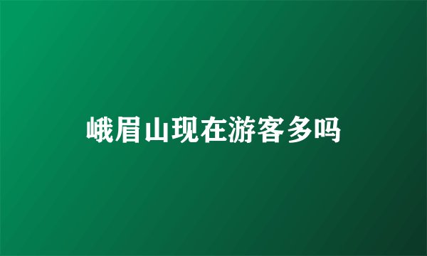峨眉山现在游客多吗