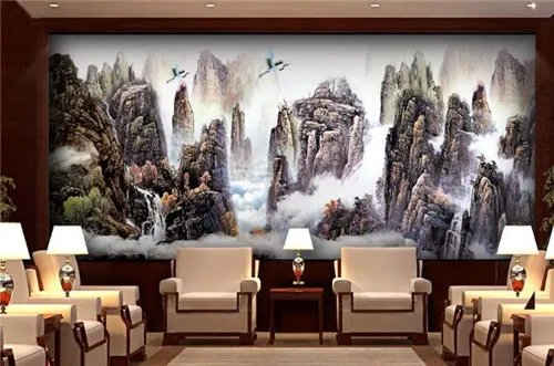 山水壁画挂客厅什么位置好 挂山水画有哪些风水讲究