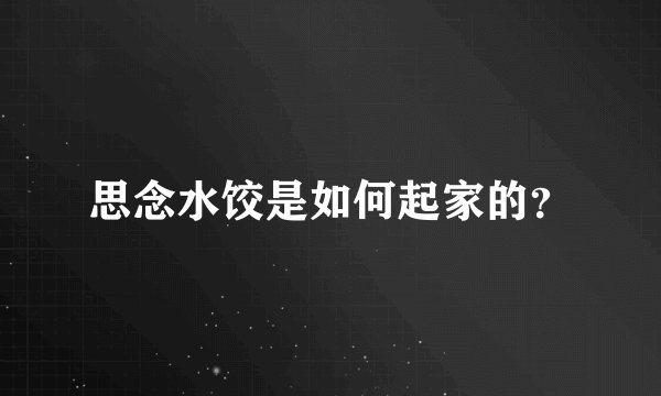 思念水饺是如何起家的？