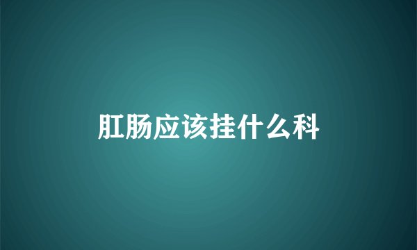 肛肠应该挂什么科