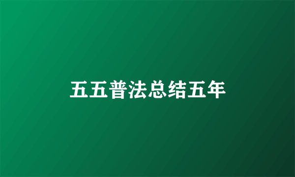 五五普法总结五年