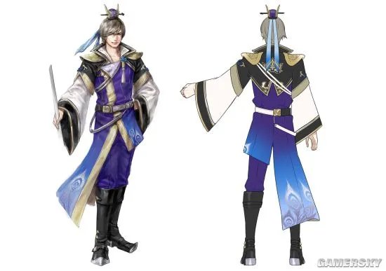 《真三国无双8》郭嘉人设 紫蓝衣襟下的悲剧命运