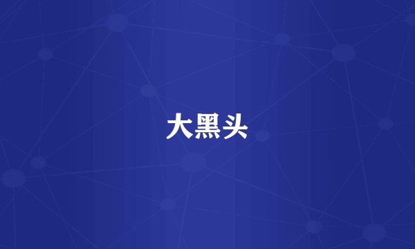 大黑头