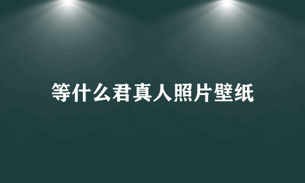 等什么君真人照片壁纸