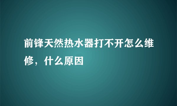 前锋天然热水器打不开怎么维修,什么原因