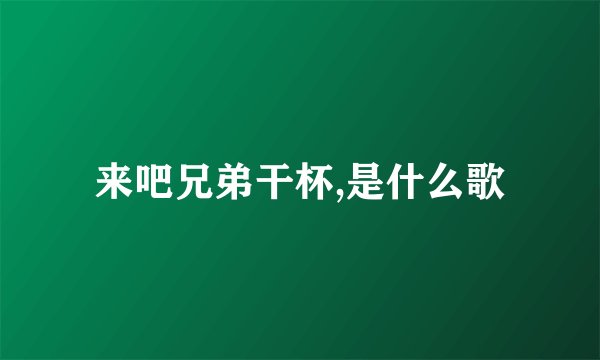 来吧兄弟干杯,是什么歌