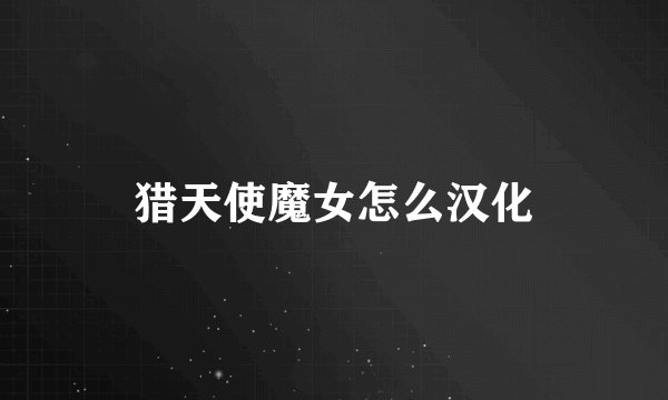 猎天使魔女怎么汉化