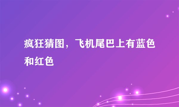 疯狂猜图，飞机尾巴上有蓝色和红色