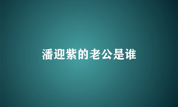 潘迎紫的老公是谁