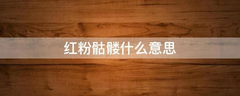 红粉骷髅什么意思