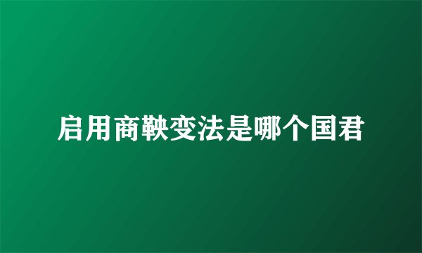 启用商鞅变法是哪个国君