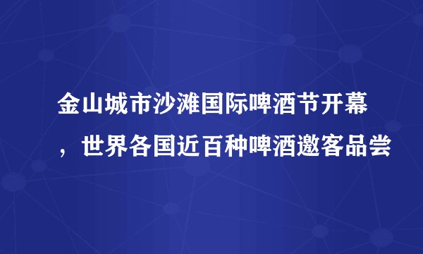 金山城市沙滩国际啤酒节开幕，世界各国近百种啤酒邀客品尝